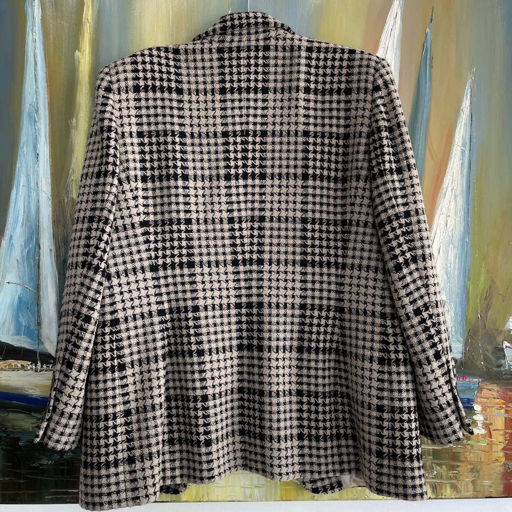 Escada houndstooth wool blazer jacket - Picture 9 of 13